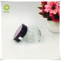 Hot sale clear empty cosmetic square glass jar with screw cap